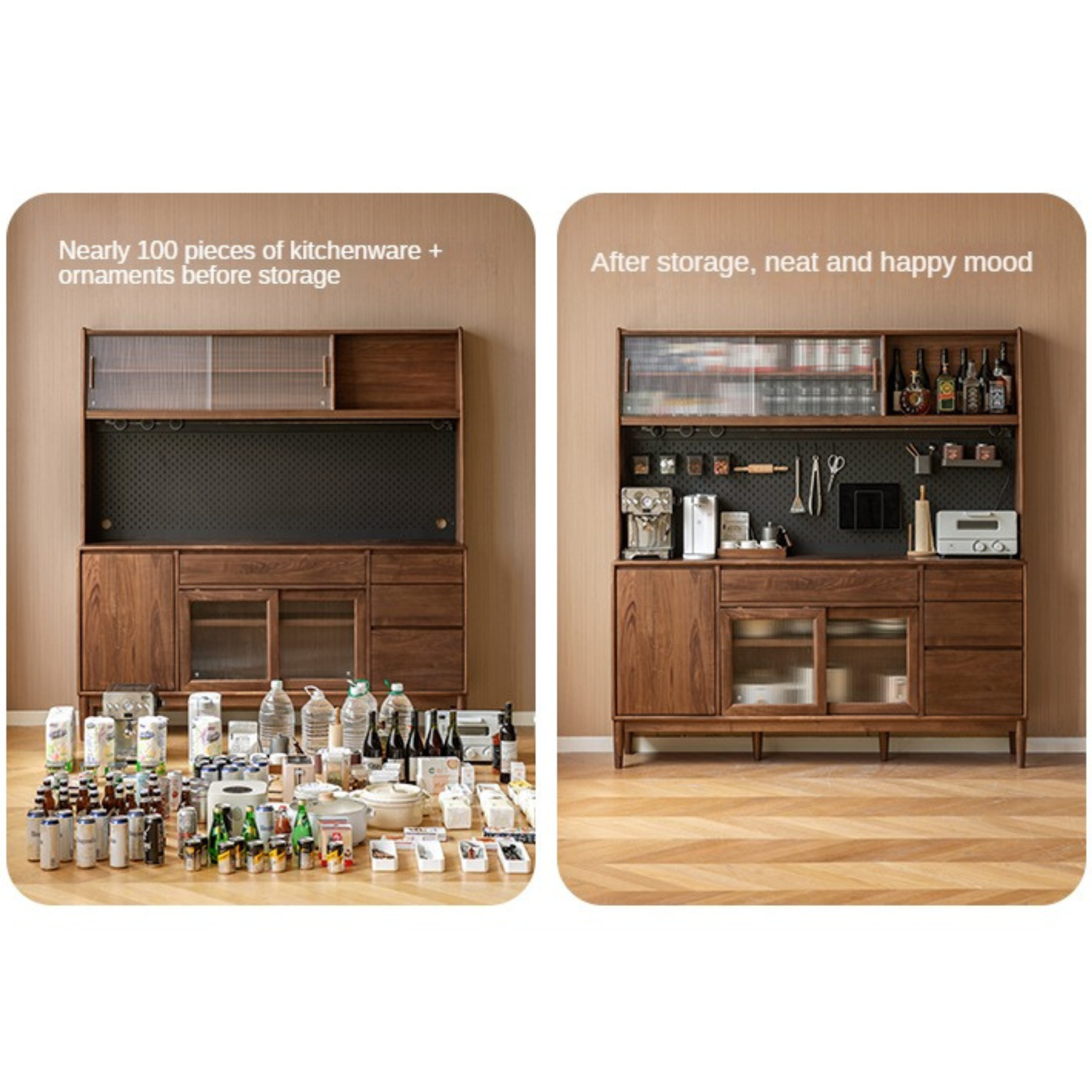 Black Walnut Solid Wood Simple Modern Sideboard