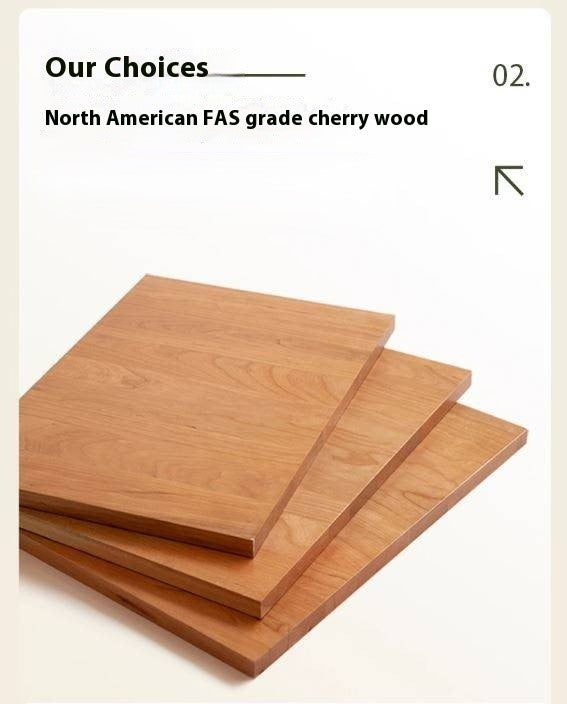 Cherry Solid Wood Retro Nightstand