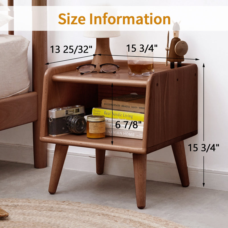 Beech solid wood Fully open nightstand