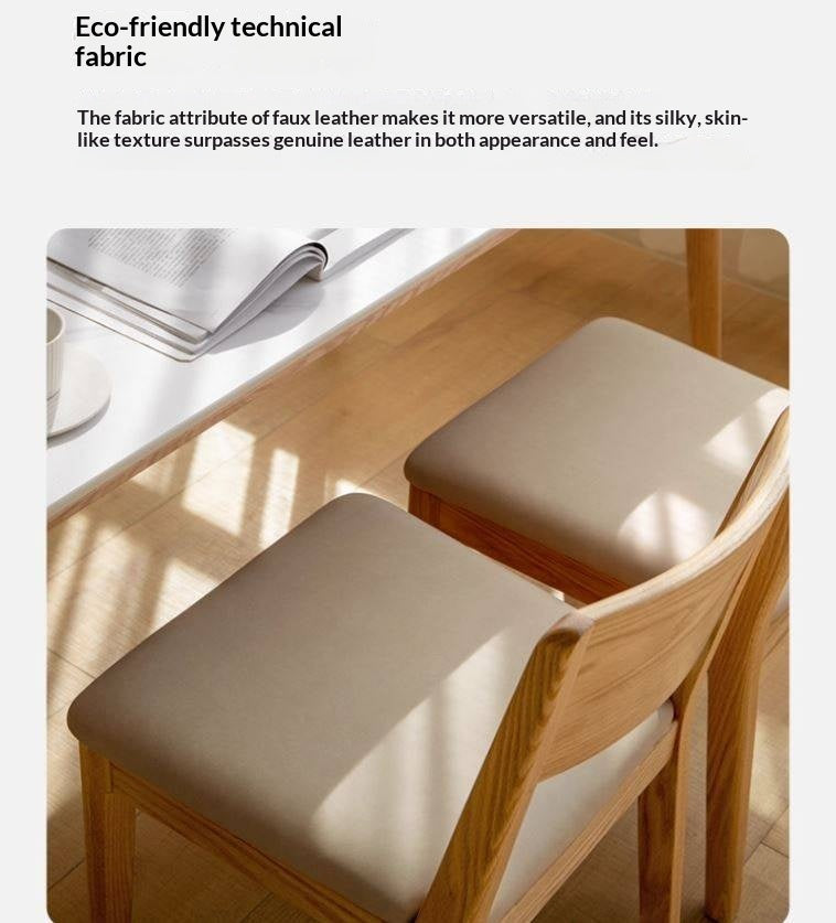 4 pcs set Oak Solid Wood Soft Packed Dining Chair