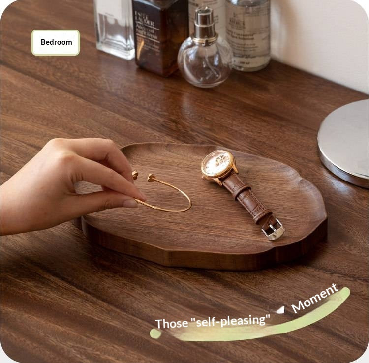 Black Walnut, Cherry Solid Wood Tray Storage Plate