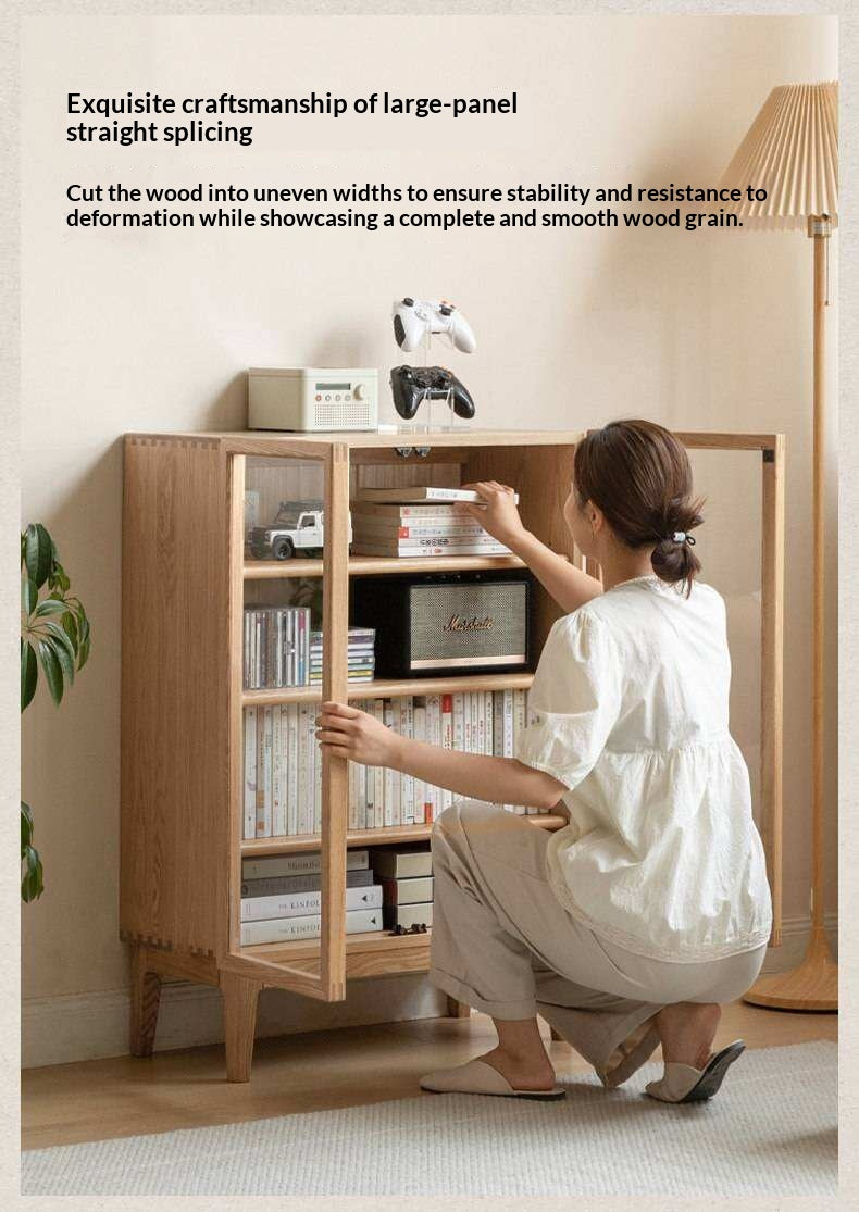 Ash Solid Wood Storage Sideboard