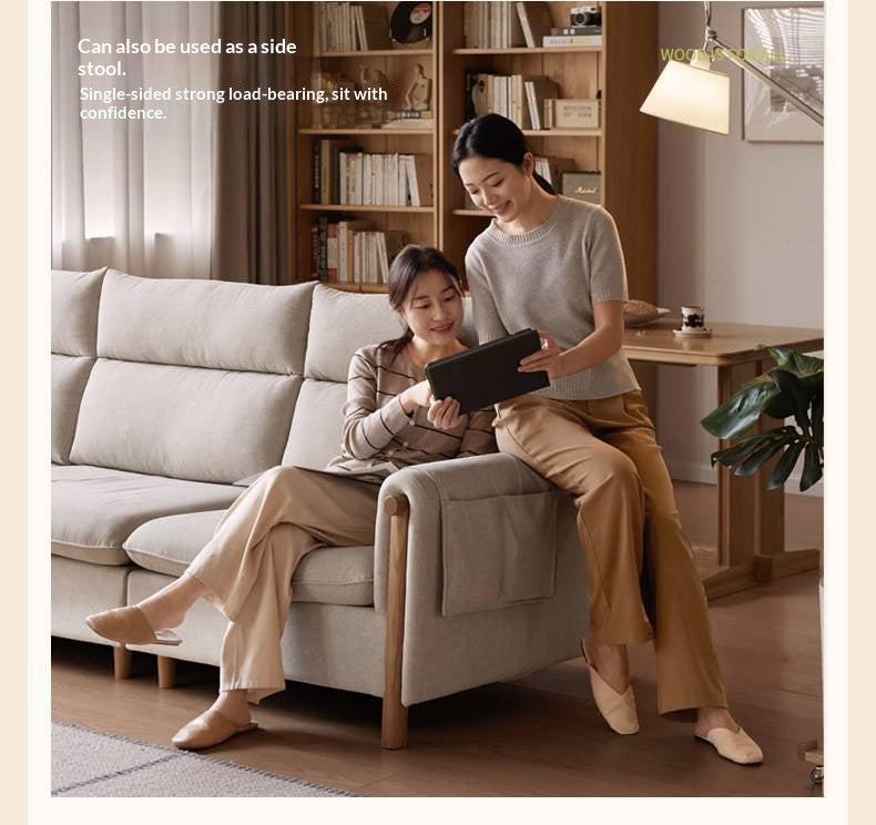 Fabric Contemporary Sectional Sofa with Relaxed Seating