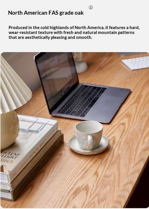 Oak Solid Wood L-shaped Corner Office Desk