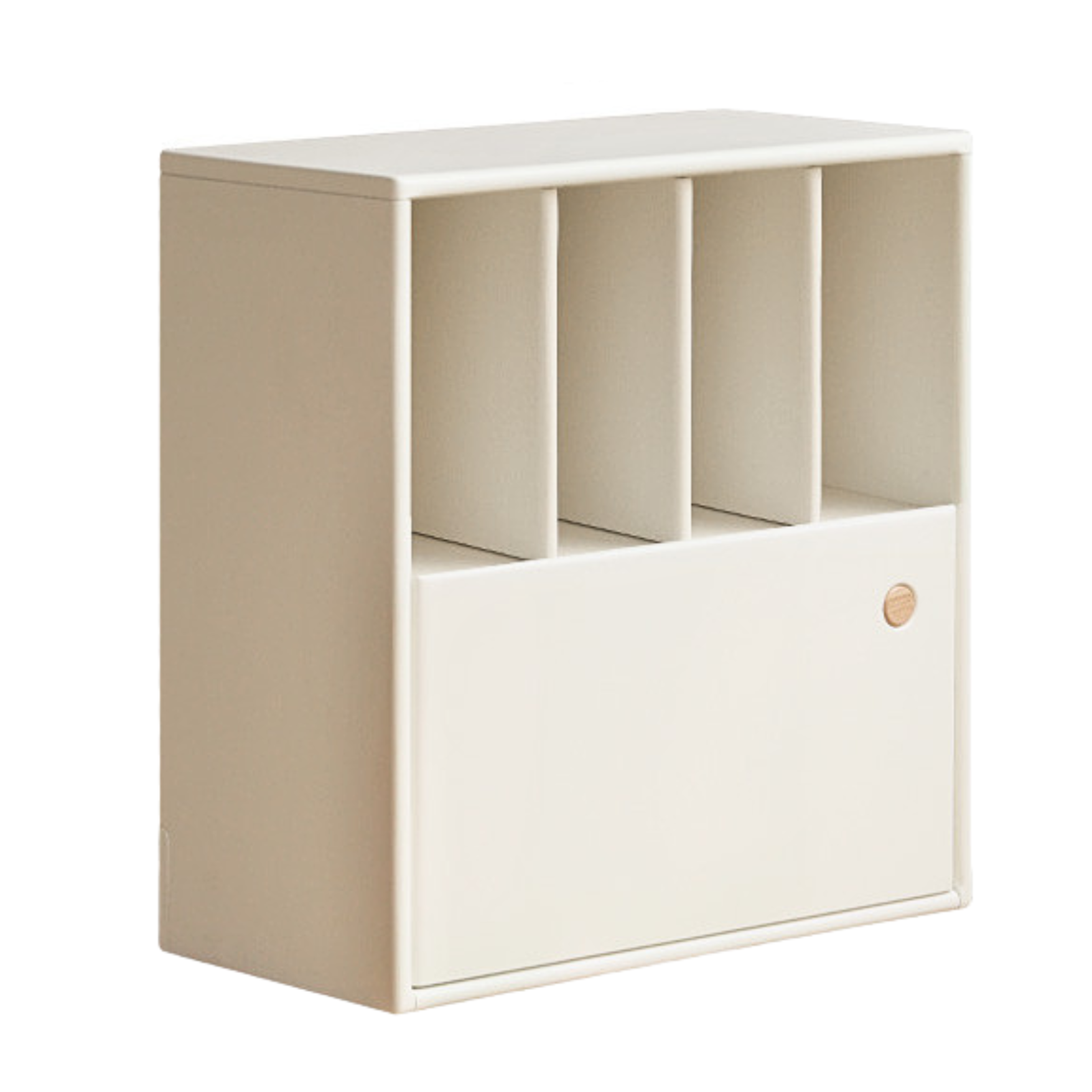 Solid Rubberwood Storage Multi-Functional Storage Bookcase.