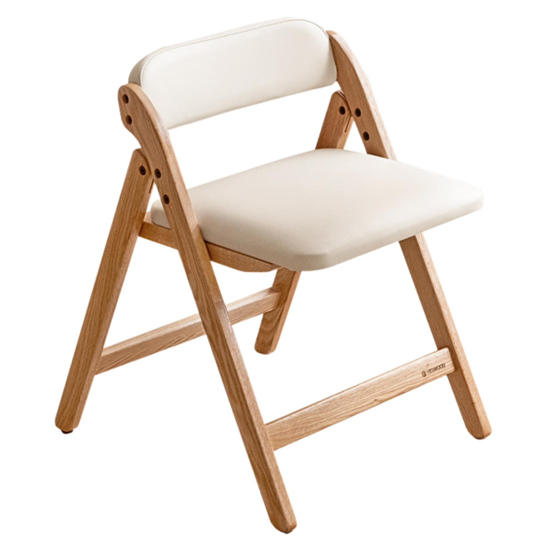 Solid Rubberwood, Oak Solid Wood Organic Leisure Folding Chair