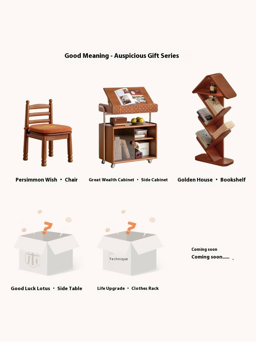 Beech Solid Wood Backrest Chair Medieval Style Kids Soft Padded Chair.