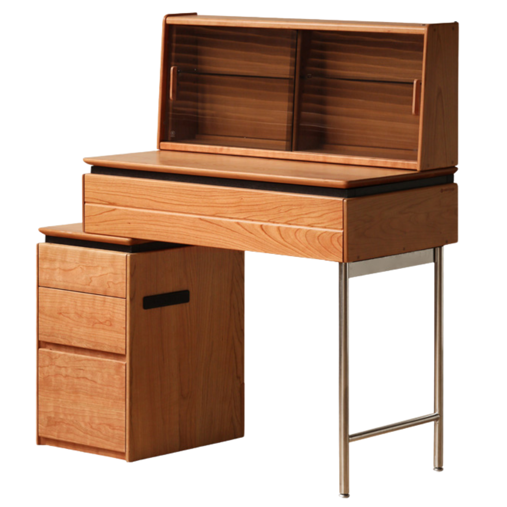 Cherry Solid Wood Retractable Dressing Table.