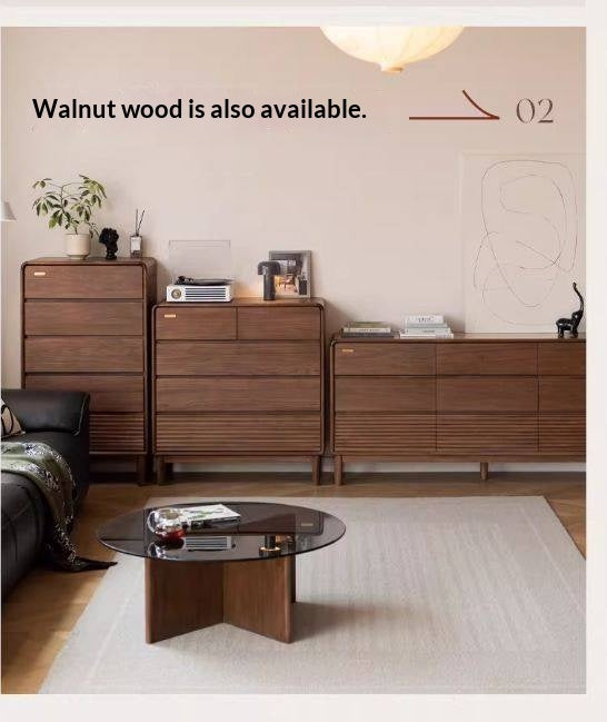 Catalpa Solid Wood Modern Chest of Drawers