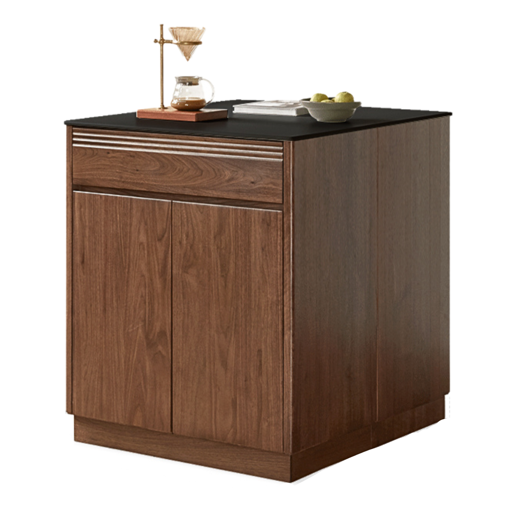 Black Walnut, Oak Solid Wood Island Light Luxury Sideboard