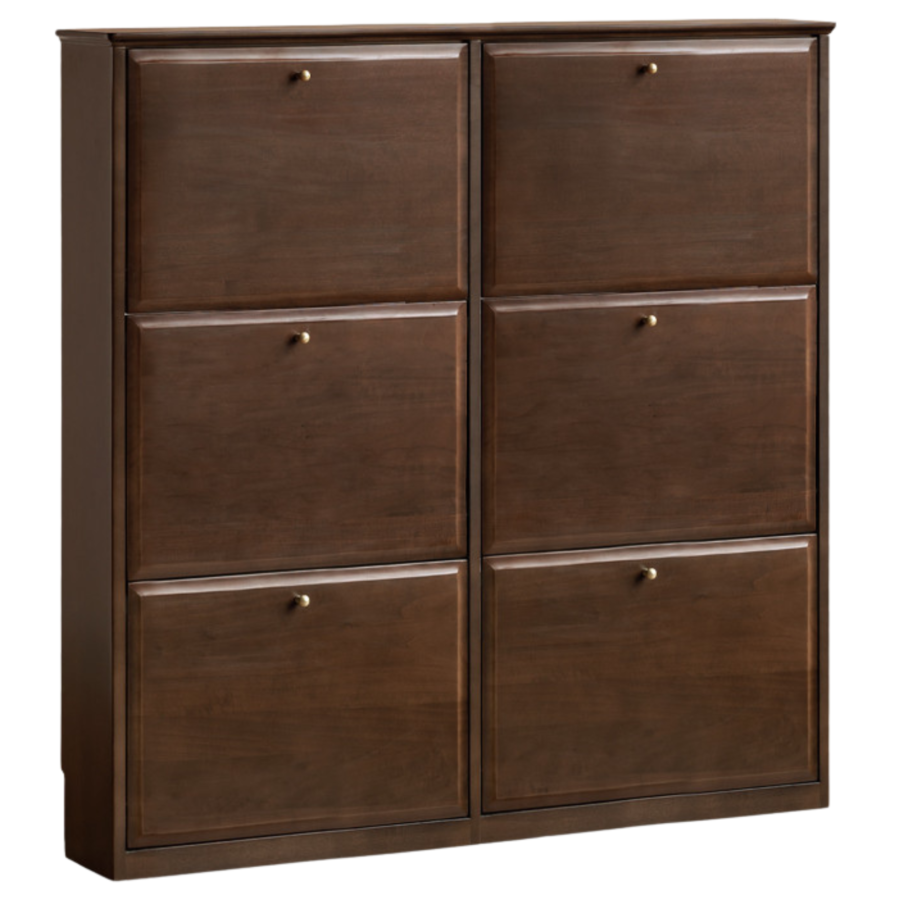 Solid Rubberwood, Poplar Solid Wood American Retro Narrow Shoe Cabinet Door Entrance Cabinet