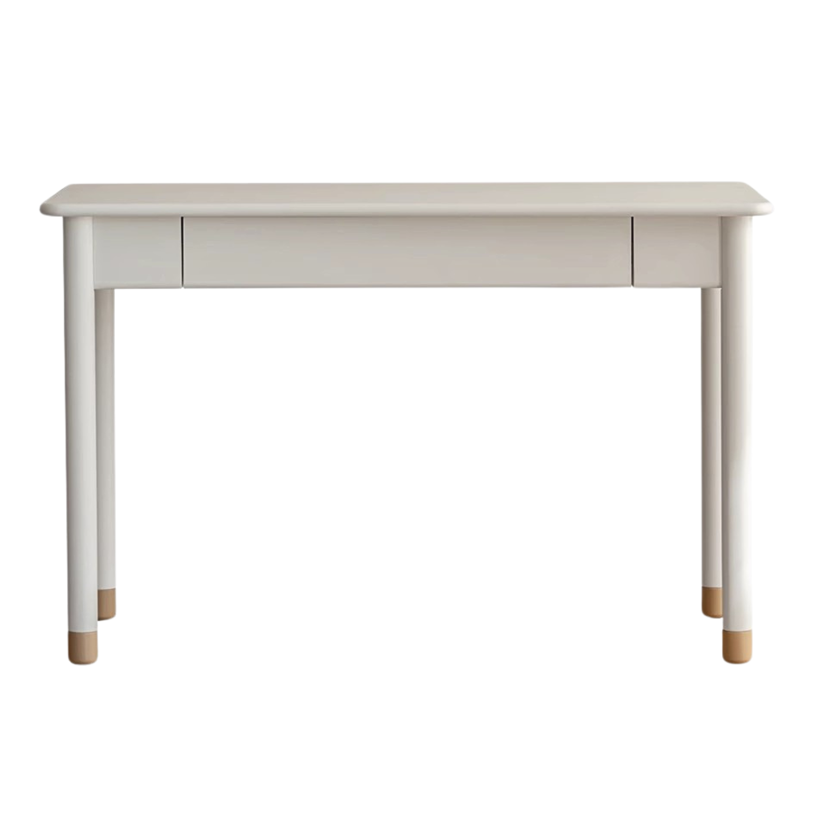 Poplar Solid Wood, solid Rubberwood Children's Elevated Learning Table Cream Drawer Table