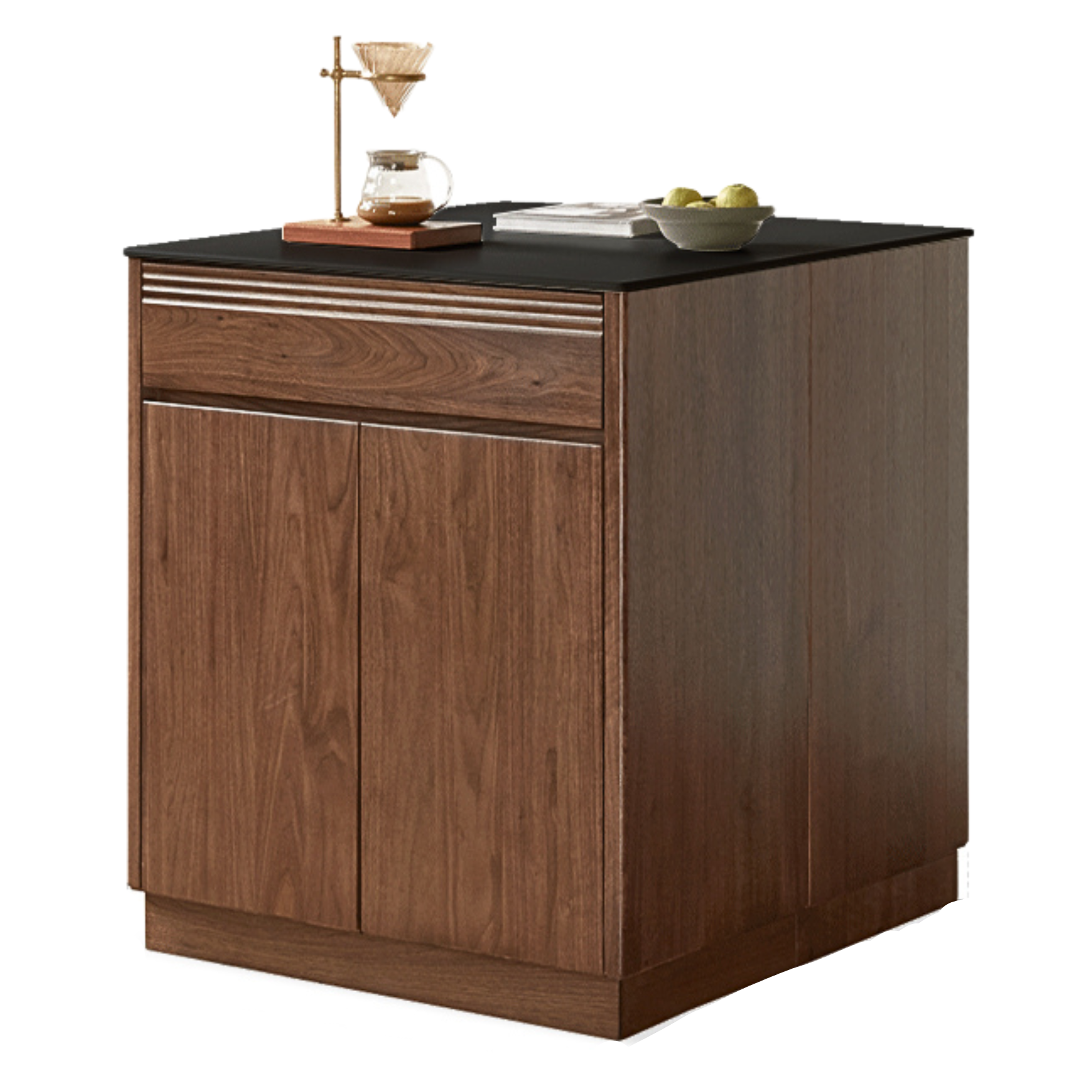 Black Walnut, Oak Solid Wood Island Light Luxury Sideboard