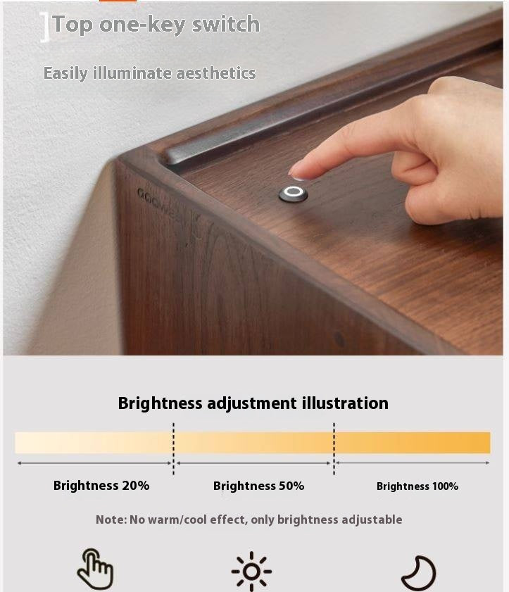 Black Walnut Solid Wood Floor Storage Cabinet