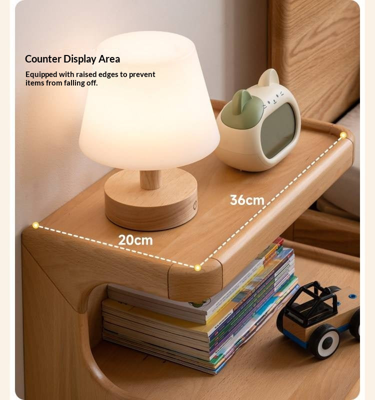 Beech Solid Wood Children's Nightstand Modern Minimalist