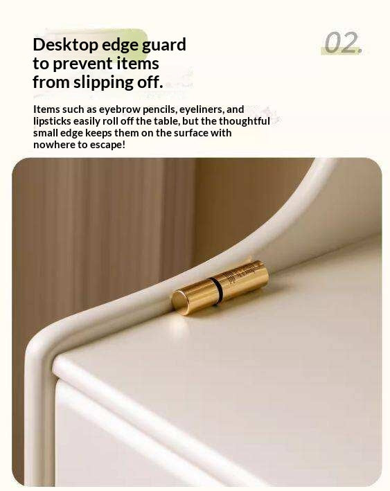 Solid RubberWood Cream Style Vanity Table.