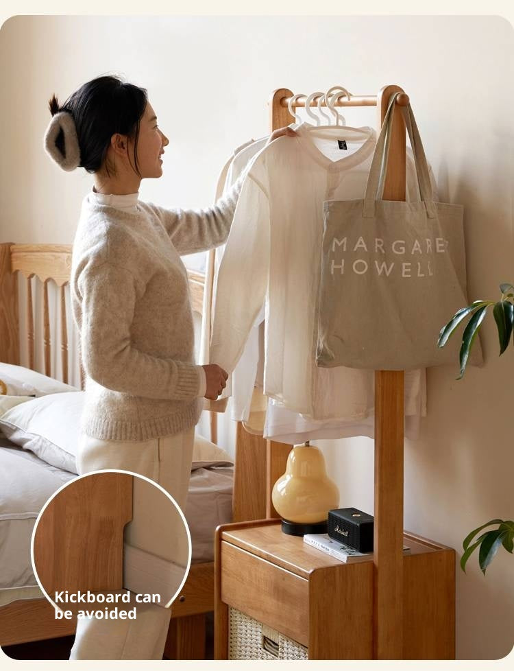 Solid Rubberwood Multifunctional Clothes Rack