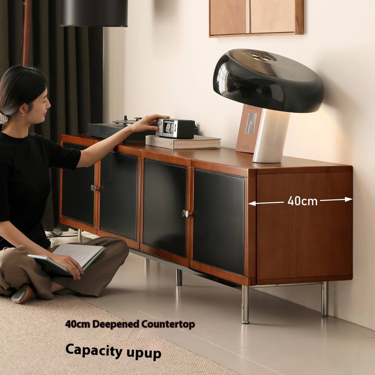 Poplar Solid Wood Bauhaus TV Stand.