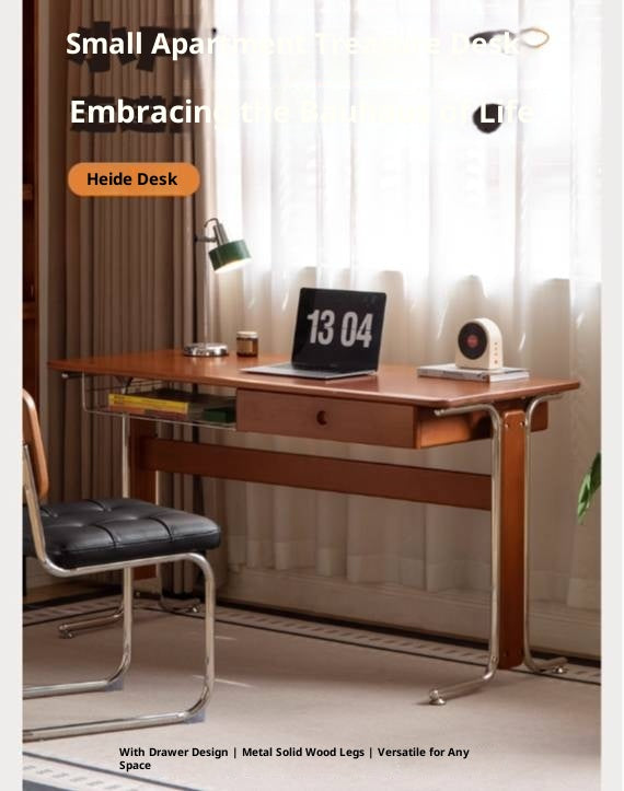 Poplar Solid Wood Bauhaus Style Office Desk