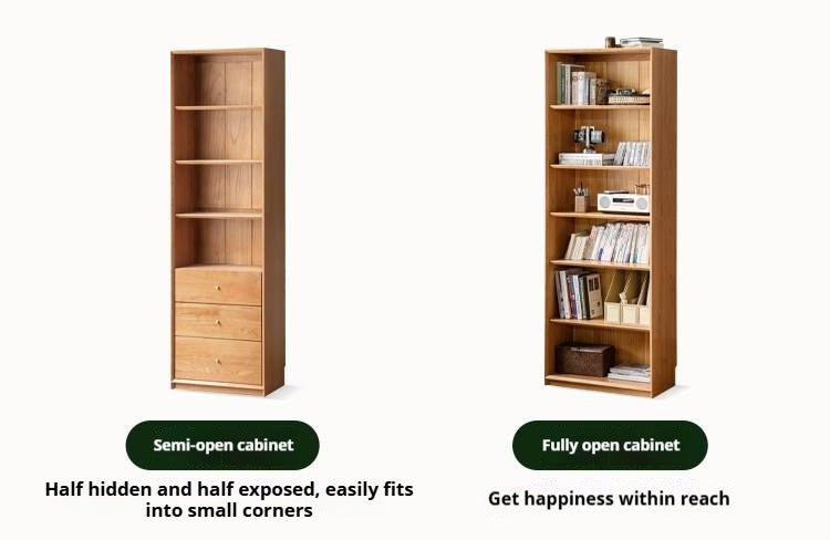 Cherry Solid Wood Bookcase Cabinet Display.