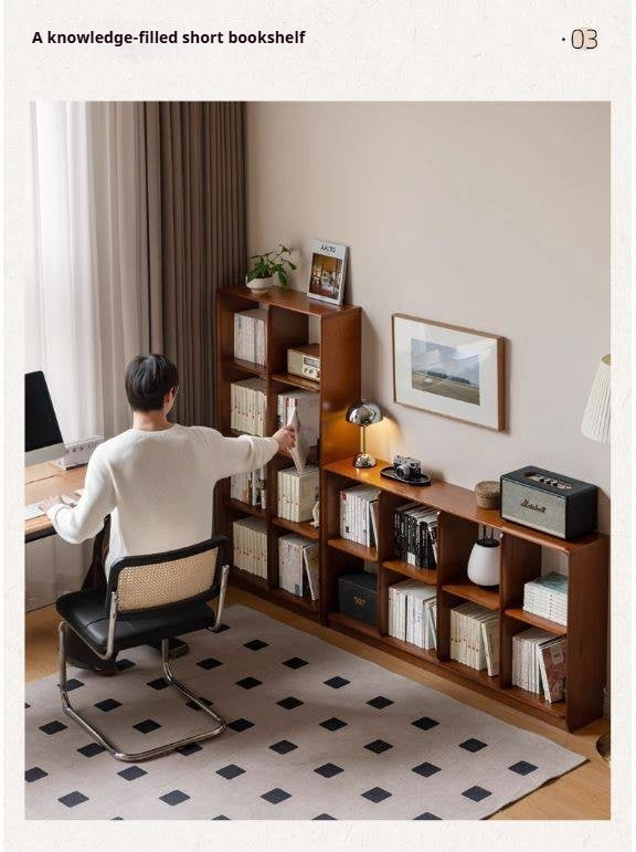 Poplar Solid Wood Antique Style Bookcase