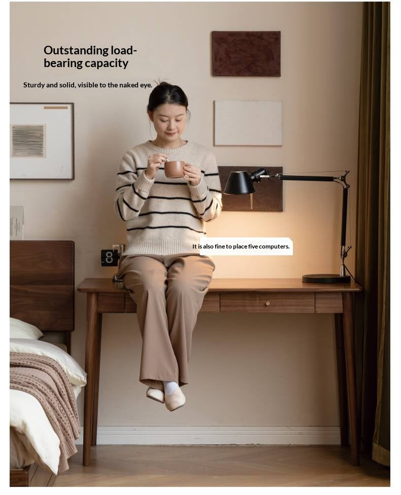 Solid Longan Hardwood, South American Walnut, Black Walnut Solid Wood Office Desk