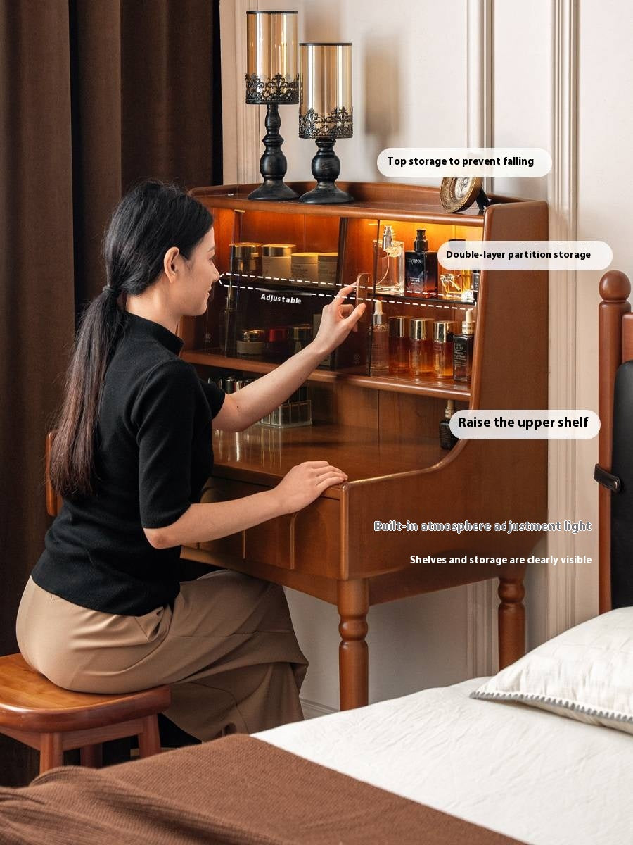 Poplar Solid Wood Multifunctional Vanity Table.