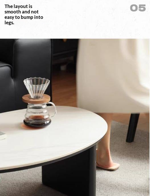 Ash Solid Wood Nordic Aesthetic Top Slab Coffee Table