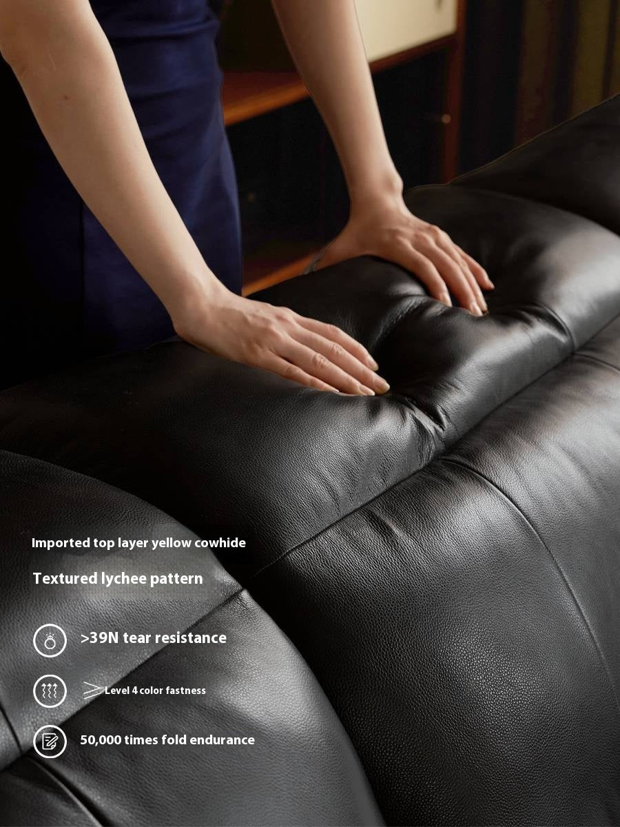 Leather Bauhaus Telescopic Function Sofa