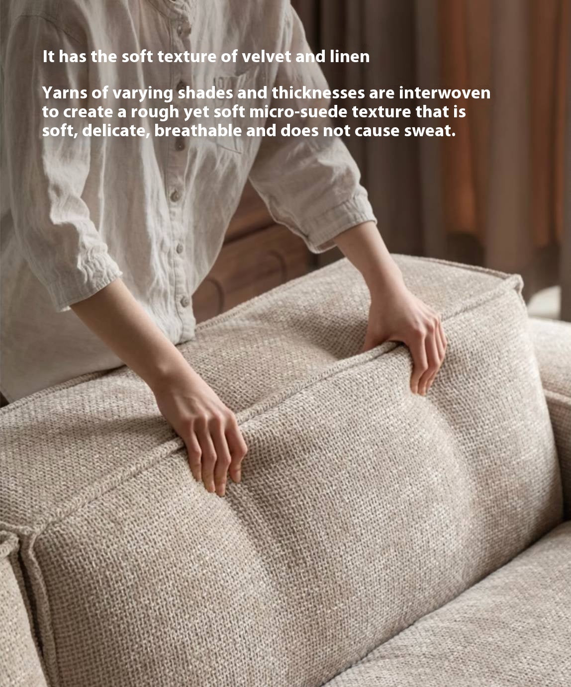 Fabric Wabi Sabi Style Sofa