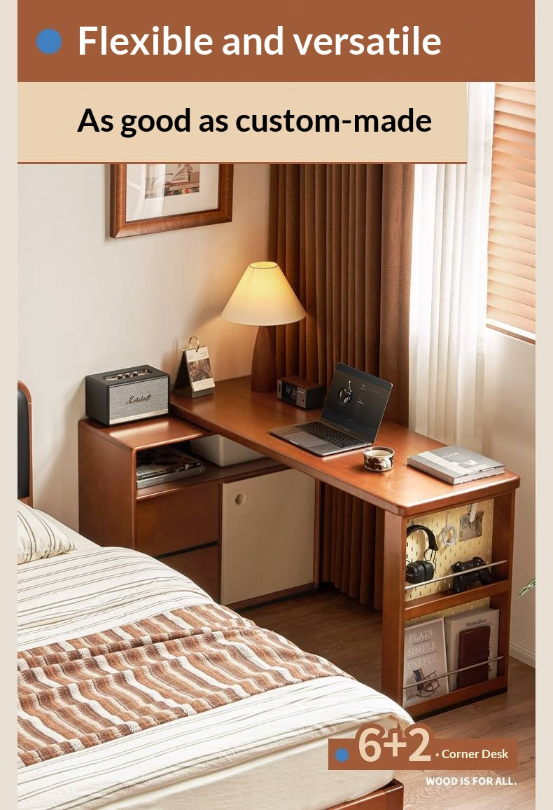 Poplar Solid Wood Antique Style Office Desk