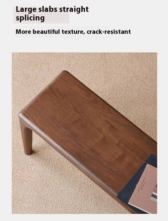 Black Walnut Solid Wood Light Luxury Style Bench