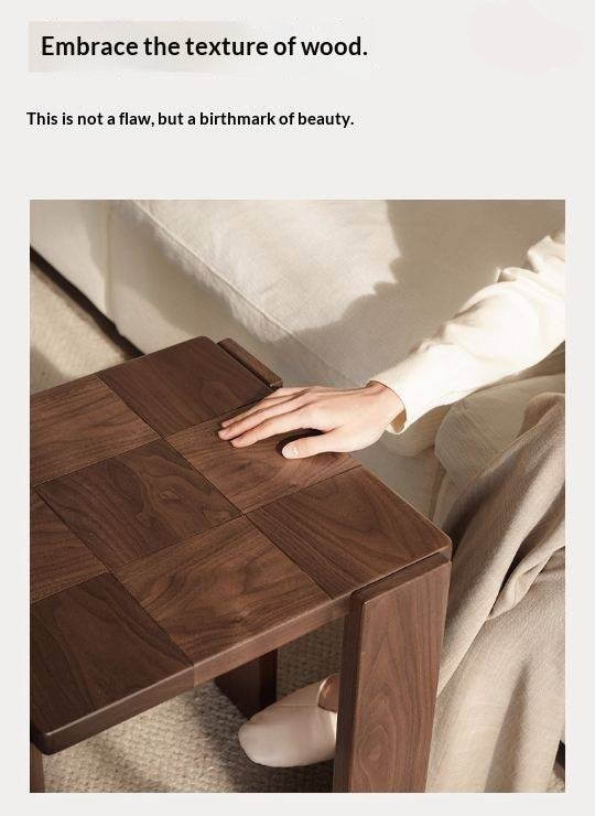 Black Walnut, Cherry Solid Wood Modern Square Side Table