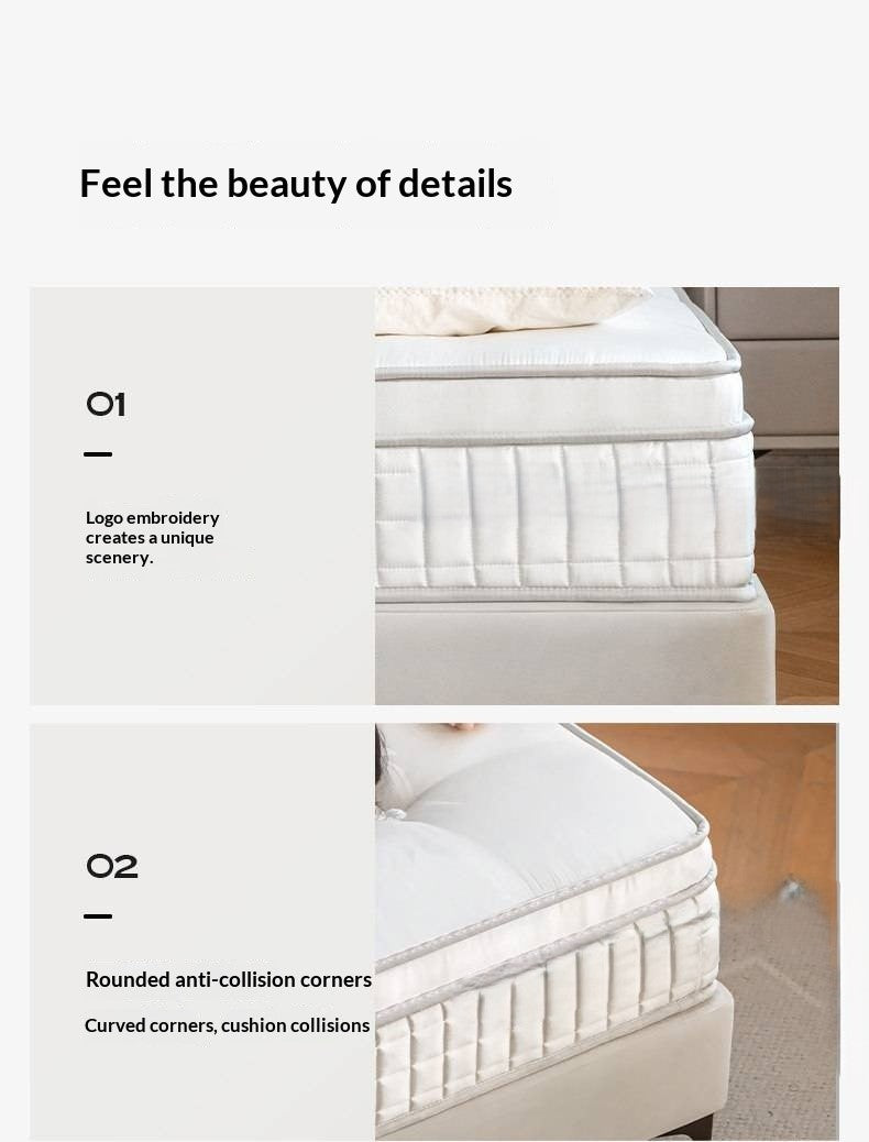Eco-Friendly Button-Down Glue-Free Mattress — Anti-Mite Spring Mattress, Simmons Thick Design
