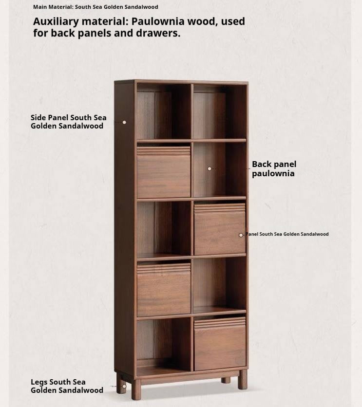 Sandalwood Solid Wood Combination Bookshelf