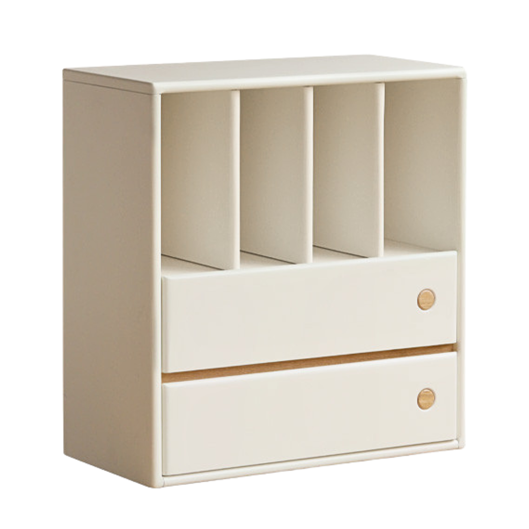 Solid Rubberwood Storage Multi-Functional Storage Bookcase.