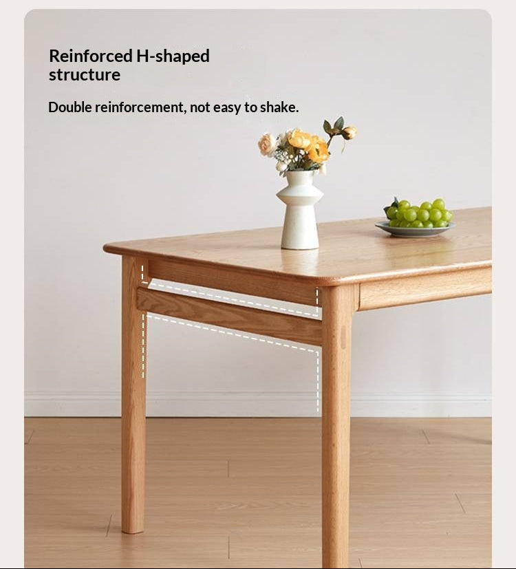 Oak Solid Wood Modern Minimalist Long Dining Table