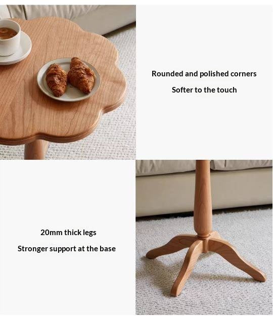 Cherry, Poplar Solid Wood Retro Side Table