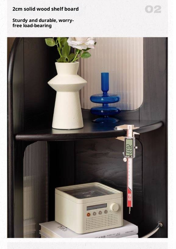 Oak Solid Wood Bauhaus Style Corner Bookshelf