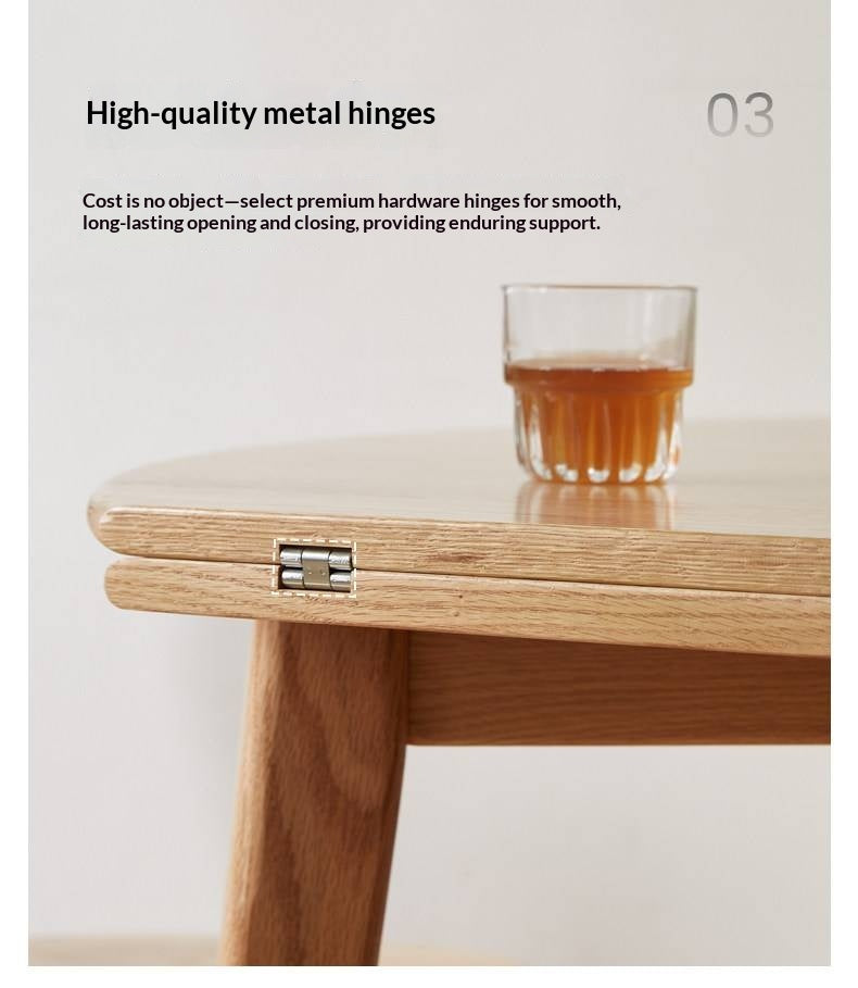 Oak Solid Wood Folding Dining Table