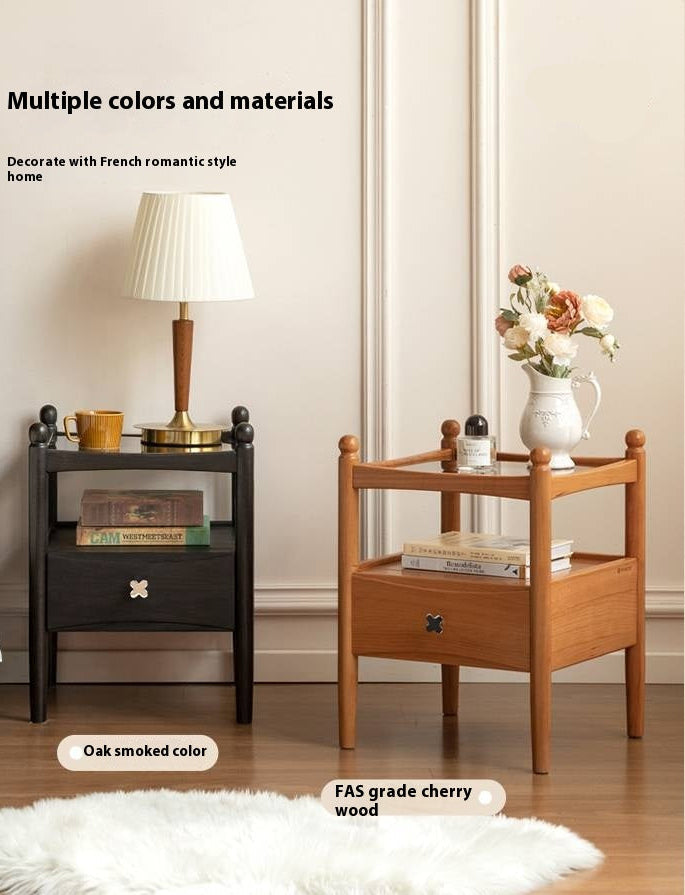 Black Walnut Solid Wood Italian Light Luxury Nightstand