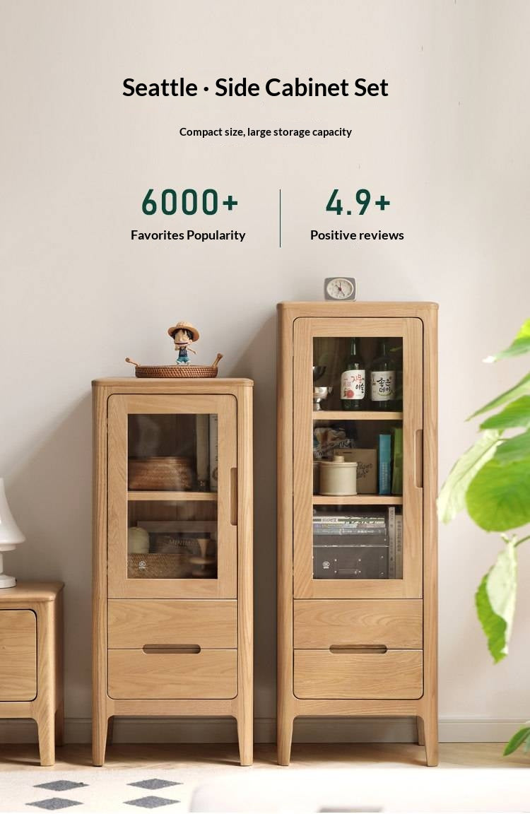 Oak Solid Wood Nordic Side Cabinet