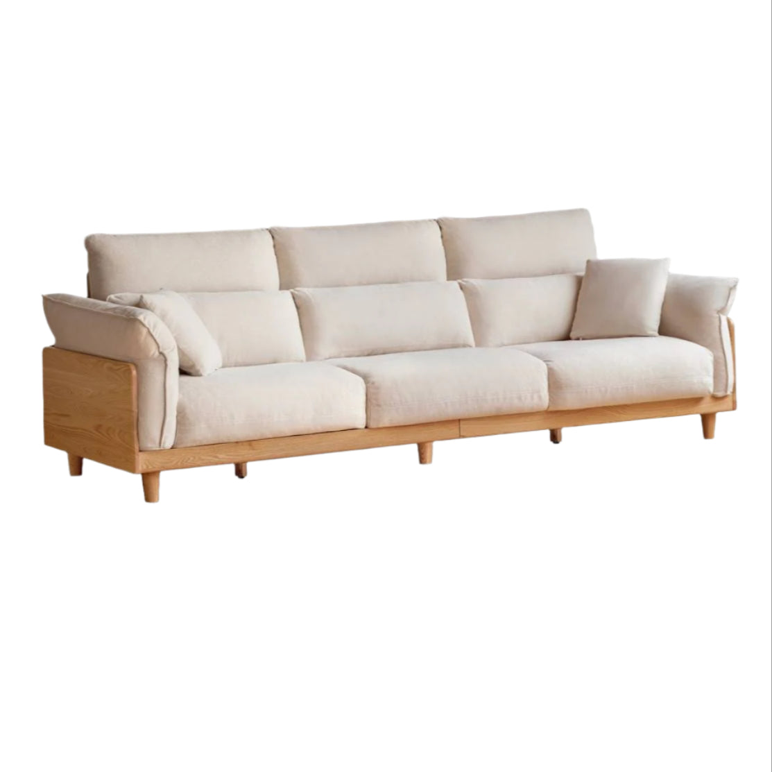 Oak Solid Wood high-back sofa
