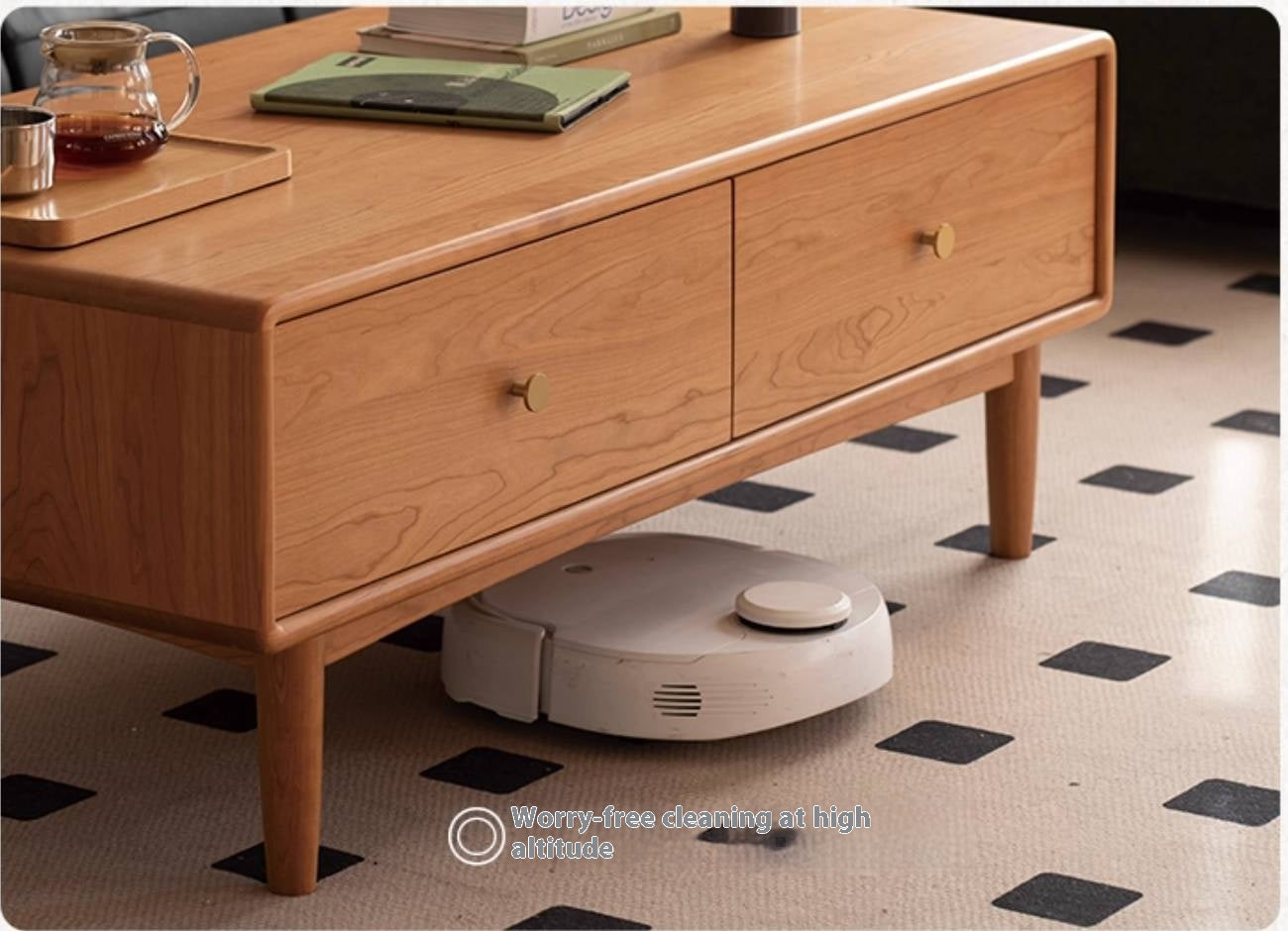 Cherry Solid Wood Medieval Style Coffee Table