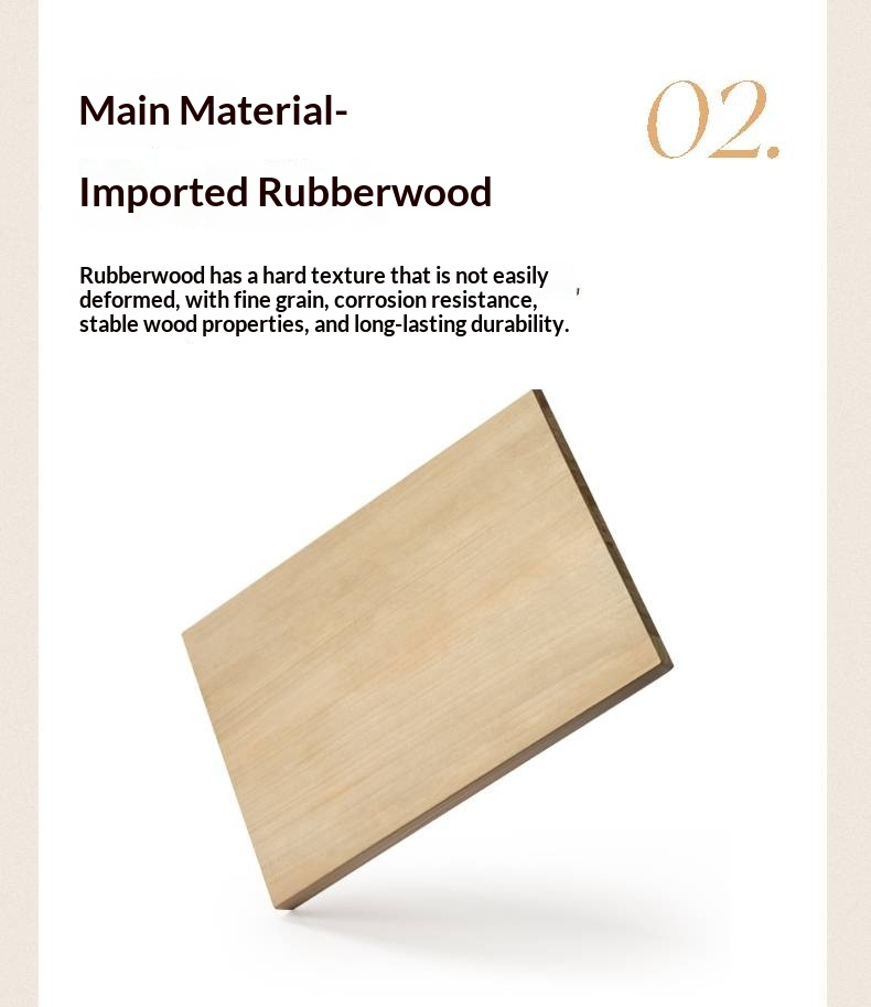 Rubberwood Solid Wood Upholstered Bed Retro Style White Bed