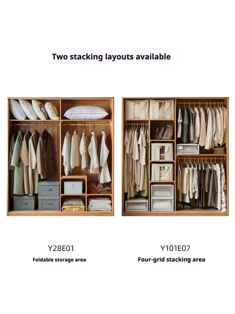 Oak Solid Wood Wardrobe Sliding Door.