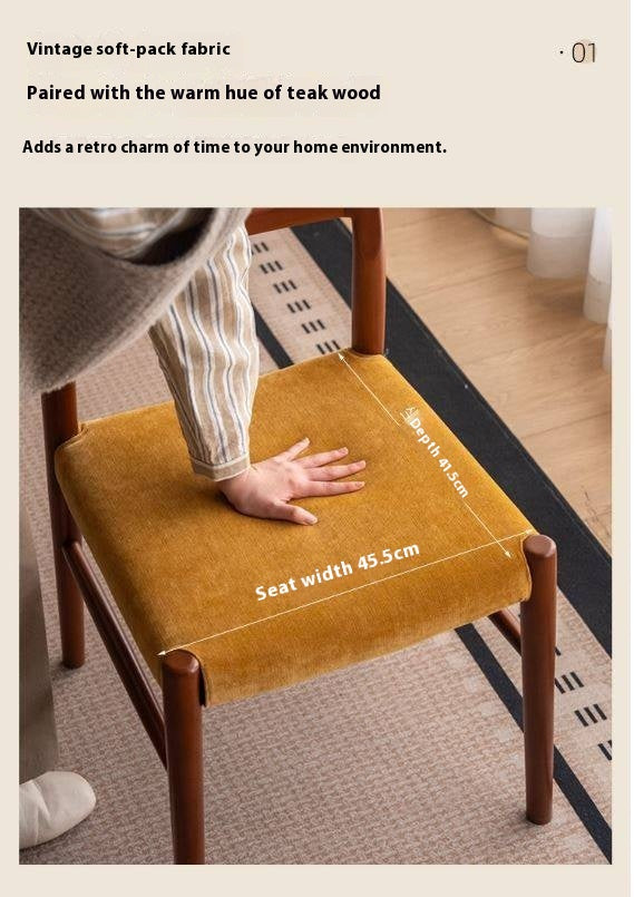 Set 4 pcs Beech Solid Wood Retro Style Dining Chair