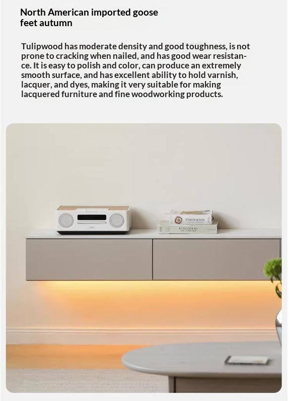 Tulipwood Wall-Mounted Suspended Splicing TV Cabinet.