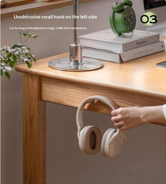 Oak, Ash Solid Wood USB Office Desk