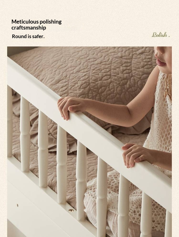 Rubberwood Solid Wood Children's White Castle Princess Bunk Bed